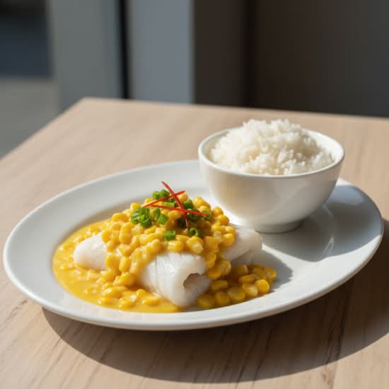 140. Sole Fillet with Creamed Corn Sauce 粟米龍利柳